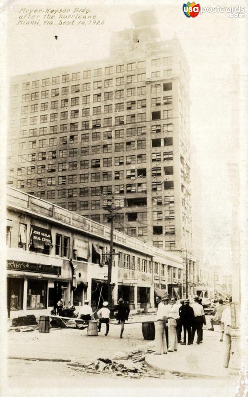Meyer Keyser Building after the hurricane of September 18, 1926