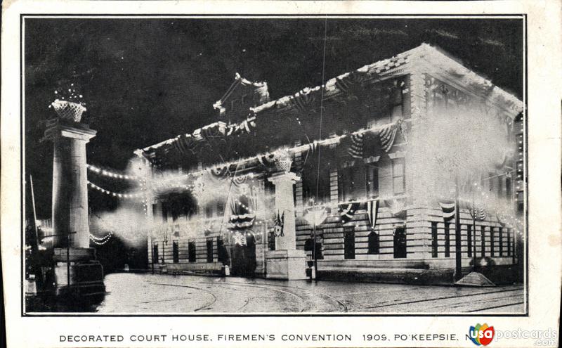 Decorated Court House, Firemen´s Convention of 1909