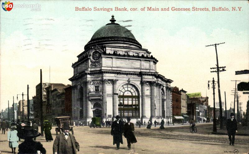 Buffalo Savings Bank, on corner of Main and Genesee Streets