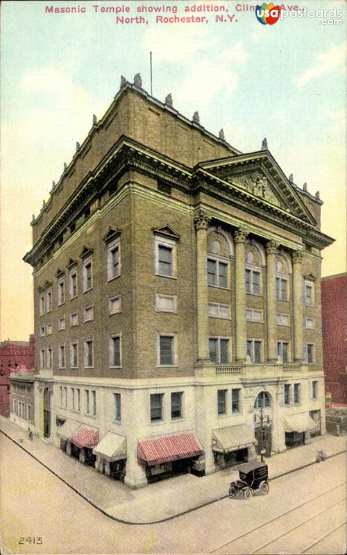 Masonic Temple, showing addition, on Clinton Ave.