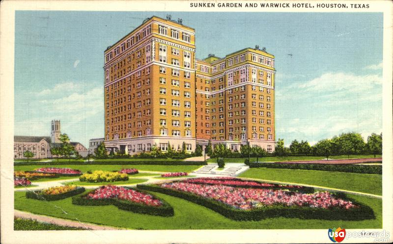 Sunken Garden and Warwick Hotel