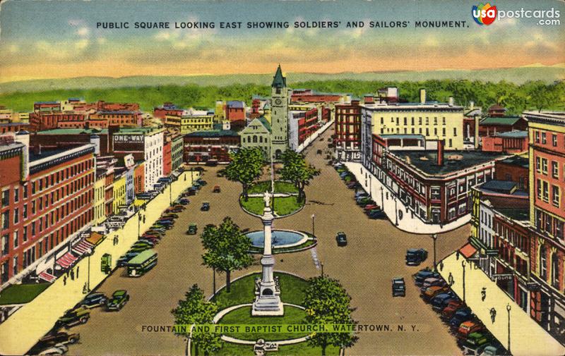 Public Square looking East, showing Soldiers´s and Sailors´ Monument