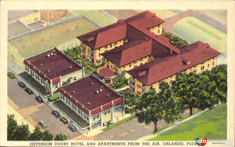 Jefferson Court Hotel and Apartments from the air