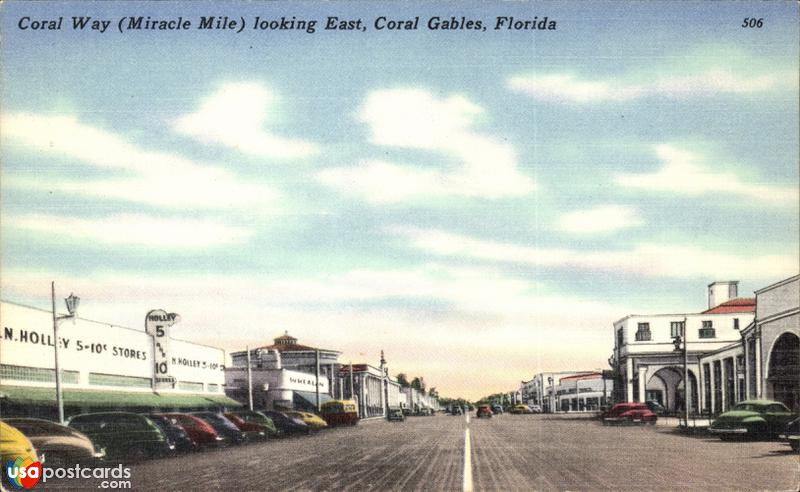 Coral Way (Miracle Mile) looking East