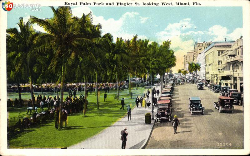 Royal Palm Hotel and Flagler Street, looking West