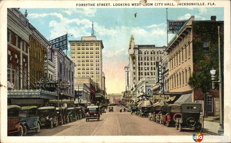 Forsythe Street, looking West from City Hall