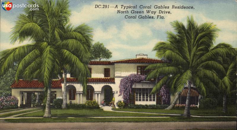 A typical Coral Gables Residence, North Green Way Drive