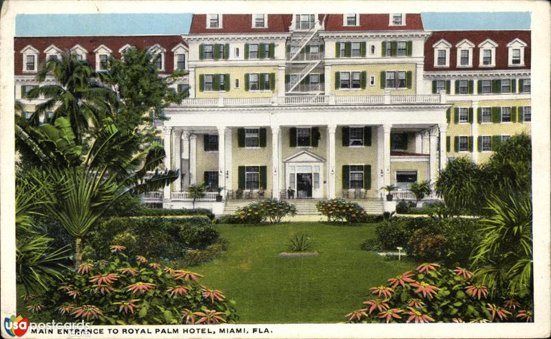 Main entrance to Royal Palm Hotel