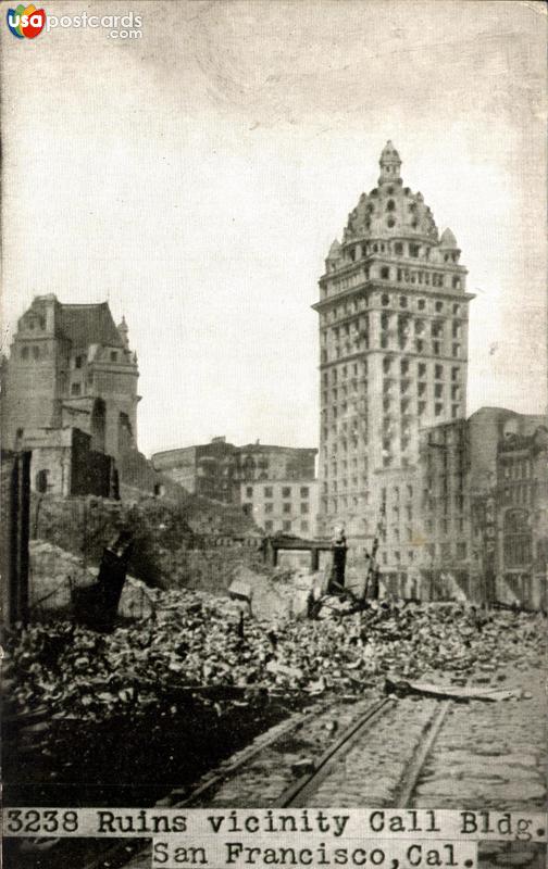 Ruins on the vicinity of the Call Building, after the earthquake (1906)