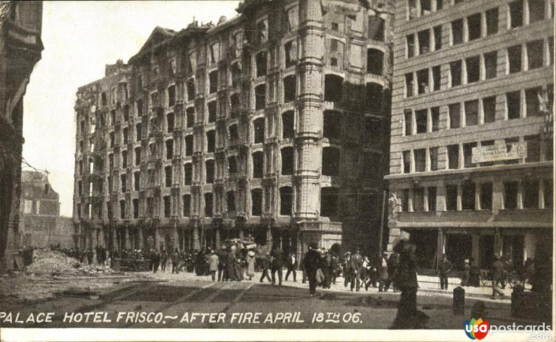 Palace Hotel Frisco, after the earthquake and fire of April 18th, 1906