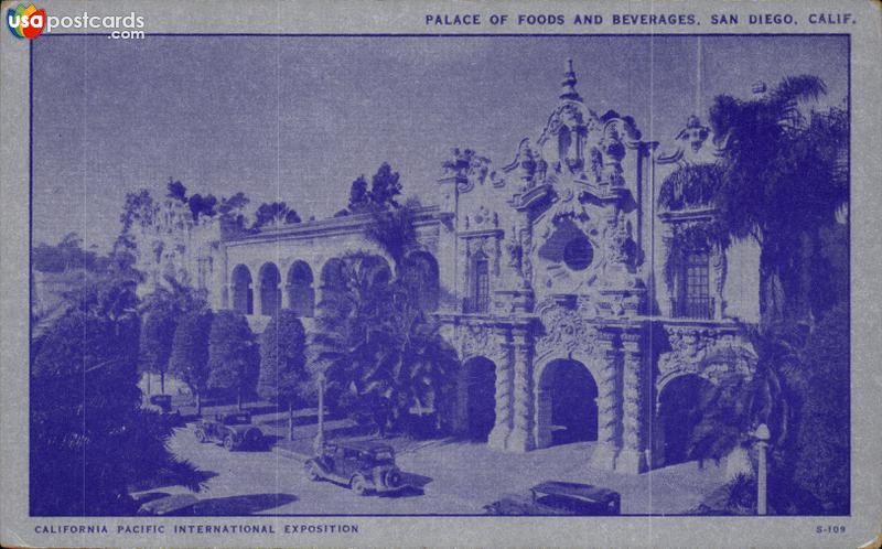 Place of foods and beverages, California Pacific International Exposition