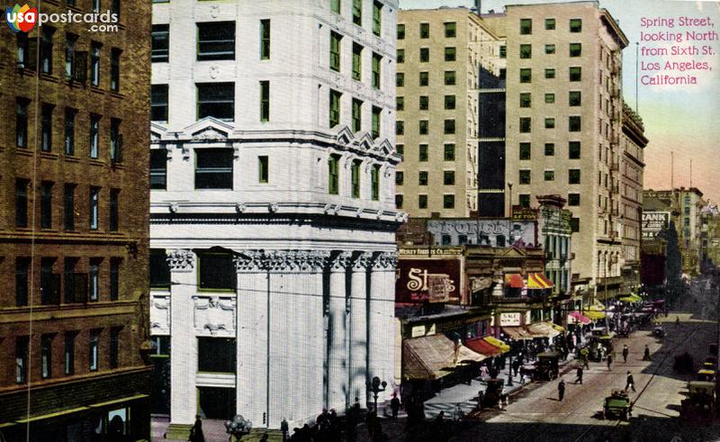 Spring Street, looking North from Sixth Street