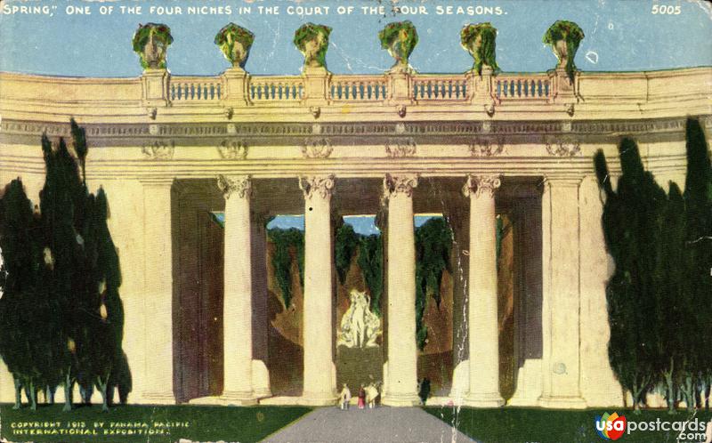 Spring, one of the four nices in the Court of the Four Seasons (Panama Pacific Expo, 1915)