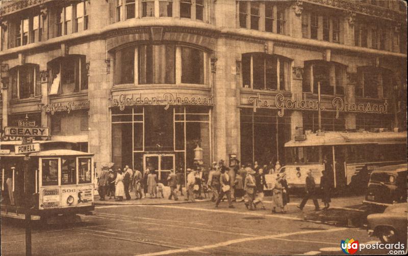 The Holden Pheasant, at the corner of Geary and Powell Streets