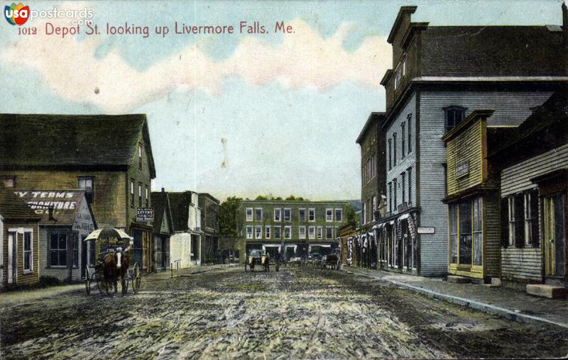 Depot Street looking up Livermore Falls