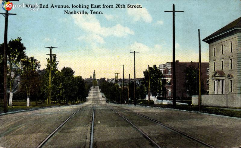 Pictures of Nashville, Tennessee, United States: West End Avenue, looking East from 20th Street