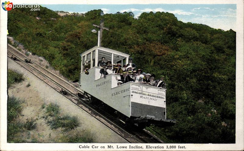 Cable Car on Mt. Lowe incline