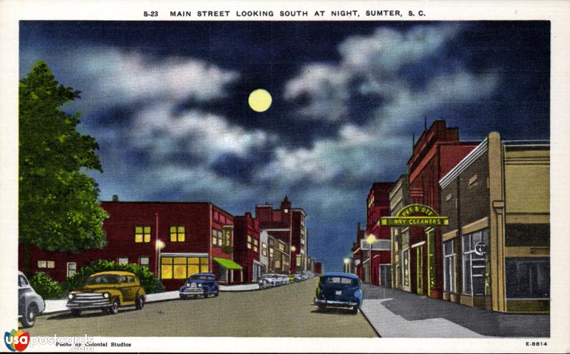 Main Street, looking South at night