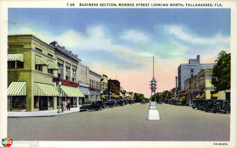 Business Section, Monroe Street looking North