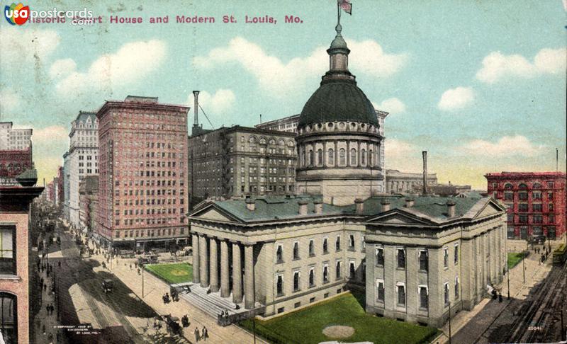 Historic Court House and Modern St. Louis