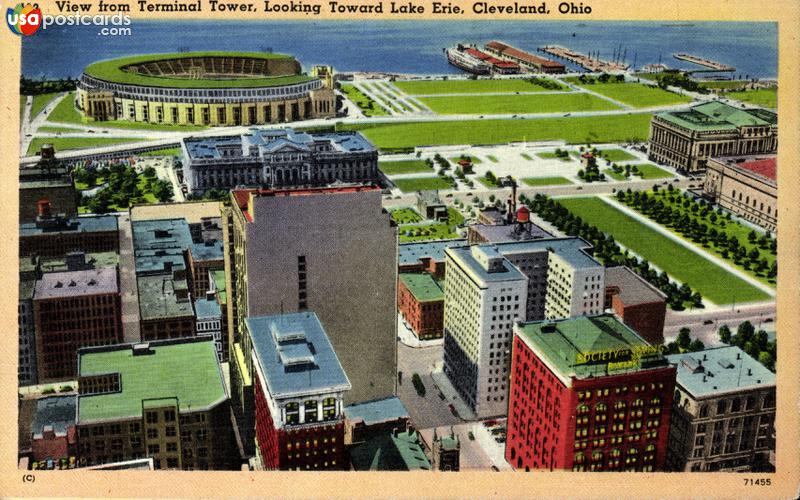 View from Terminal Tower, looking toward Lake Erie