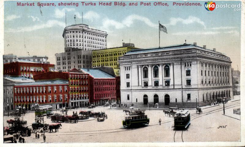 Market Square, showing Turks Head Building and Post Office