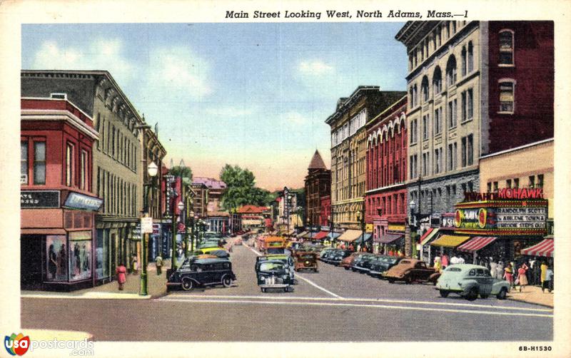 Pictures of North Adams, Massachusetts, United States: Main Street, looking West