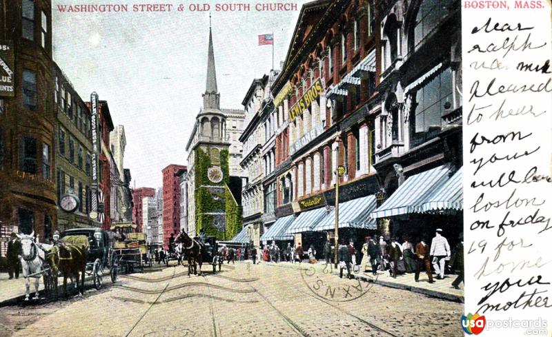 Washington Street and Old South Church