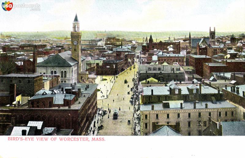 Bird´s eye view of Worcester
