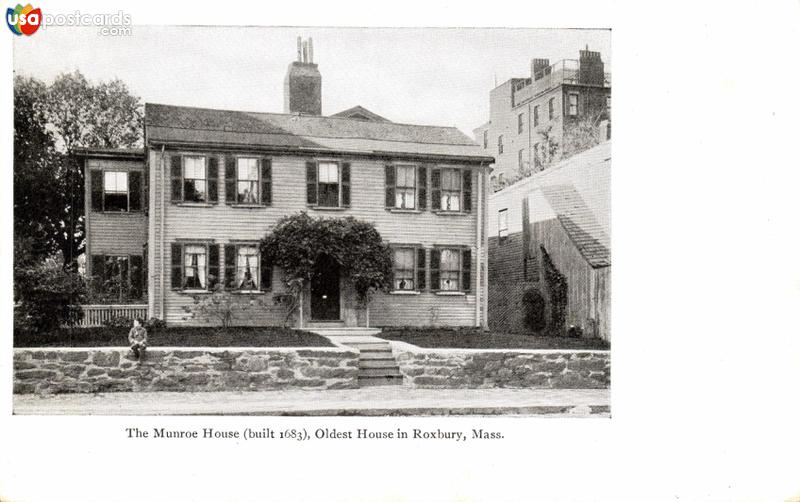 The Munroe House, built in 1683, oldest house in Ruxbury