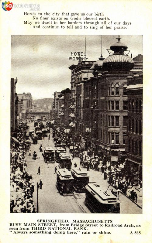 Main Street, from Bridge Street to Rail Arch, as seen from Third National Bank