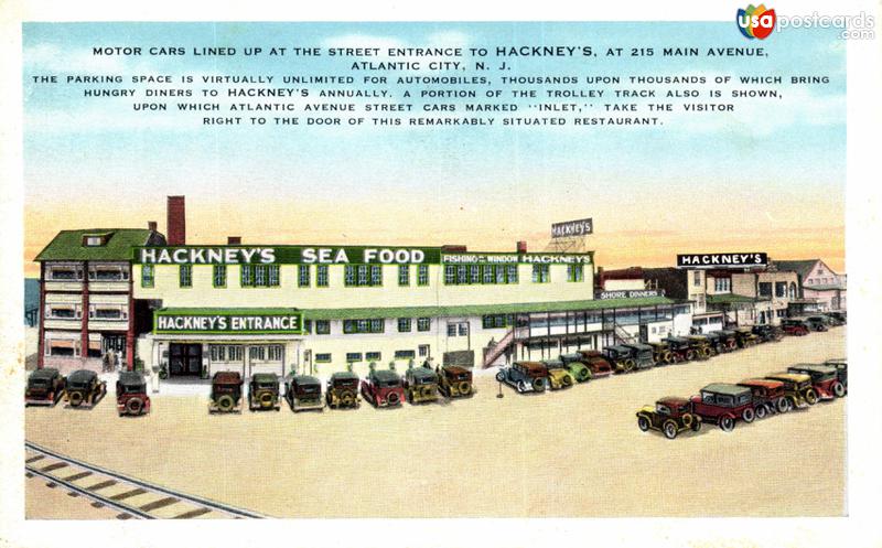 Cars lined up at the entrance to Hackney´s