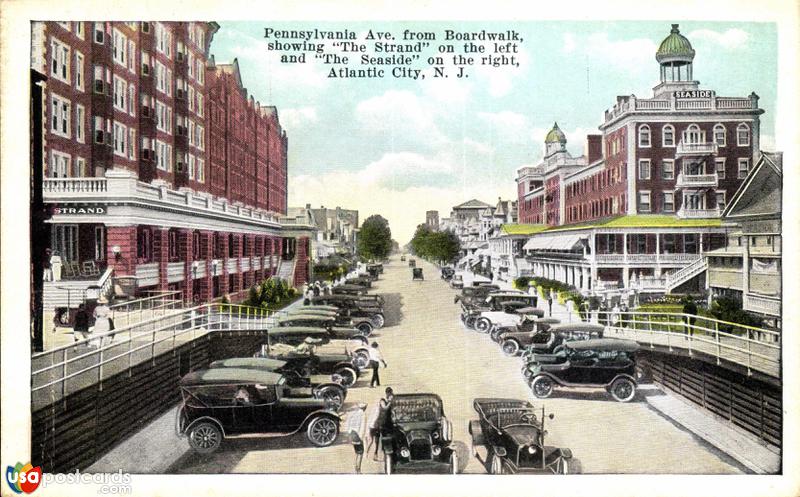 Pennsylvania Avenue, from Boardwalk, showing The Strand and The Seaside