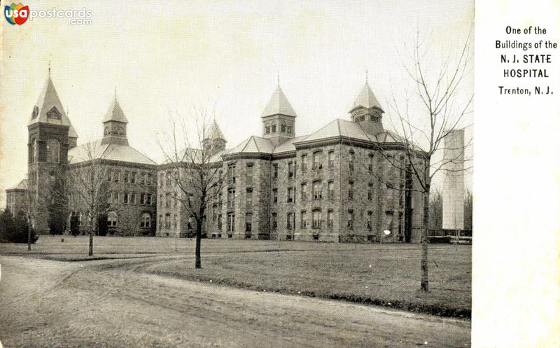 One of the buildings of the New Jersey State Hospital