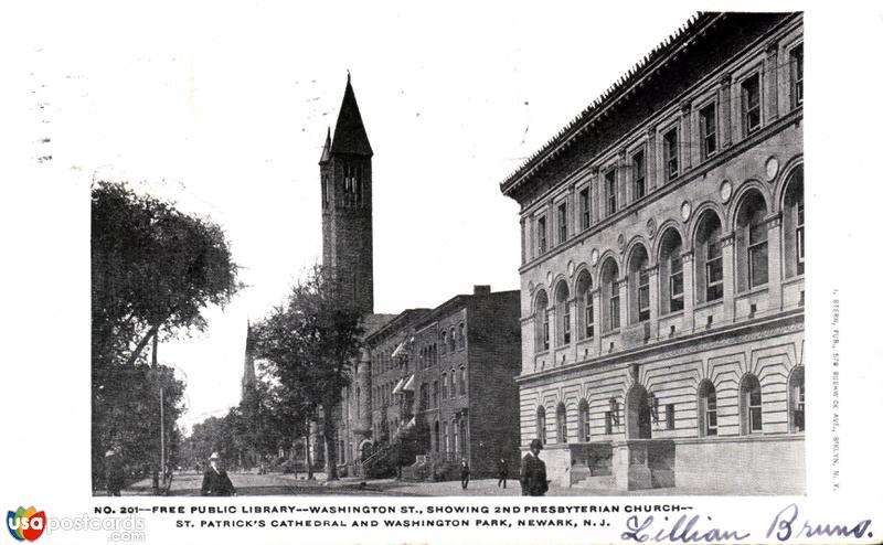 Library, Washington St., 2nd Presbyterian Church, St. Patrick´s Cathedral, Washington Park