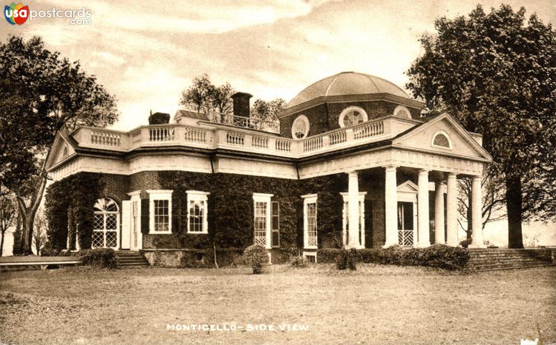 Pictures of Charlottesville, Virginia, United States: Monticello, side view