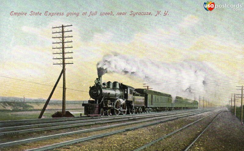 Empire State Express going at full speed, near Syracuse