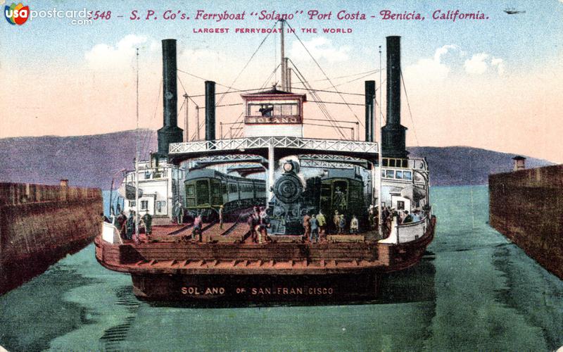 Pictures of Benicia, California, United States: S. P. Co´s. Ferryboat Solano Port Costa