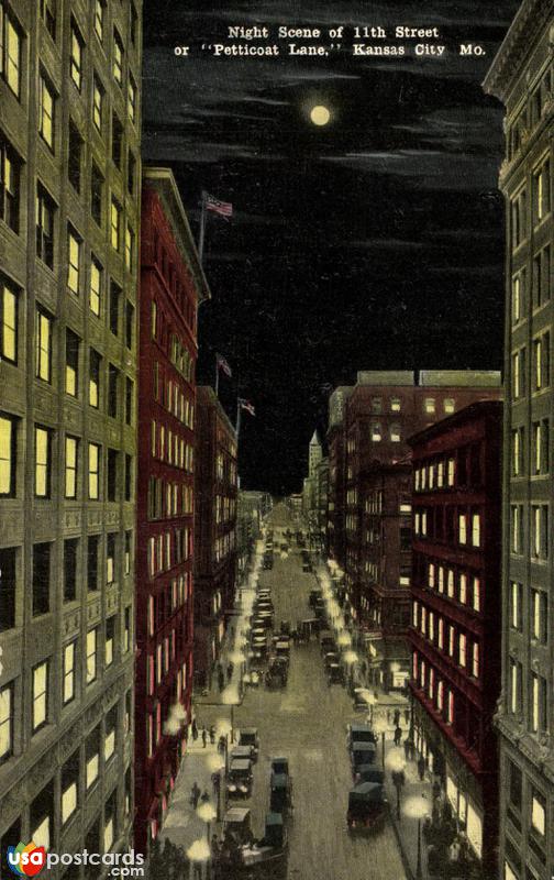 Night Scene of 11th Street or Petticoat Lane