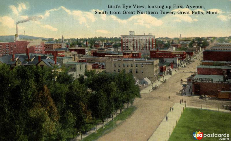 Bird´s Eye View, looking up First Avenue