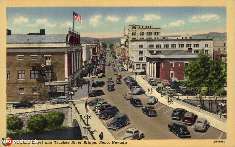 Pictures of Reno, Nevada, United States: Virginia Street and Truckee River Bridge