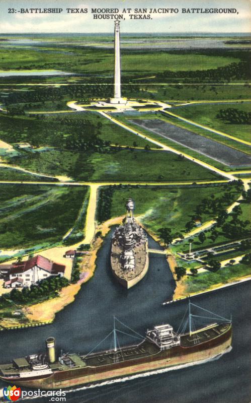 Battleship Texas Moored at San Jacinto Battleground