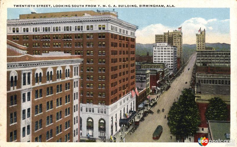 Pictures of Birmingham, Alabama, United States: Twentieth Street, looking South from Y. M. C. A. Building