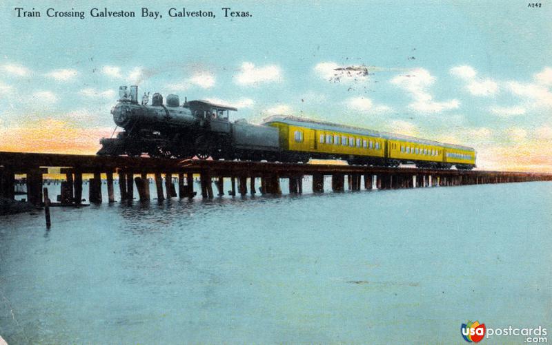 Train Crossing Galveston Bay