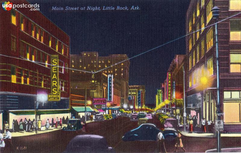 Pictures of Little Rock, Arkansas, United States: Main Street at Night