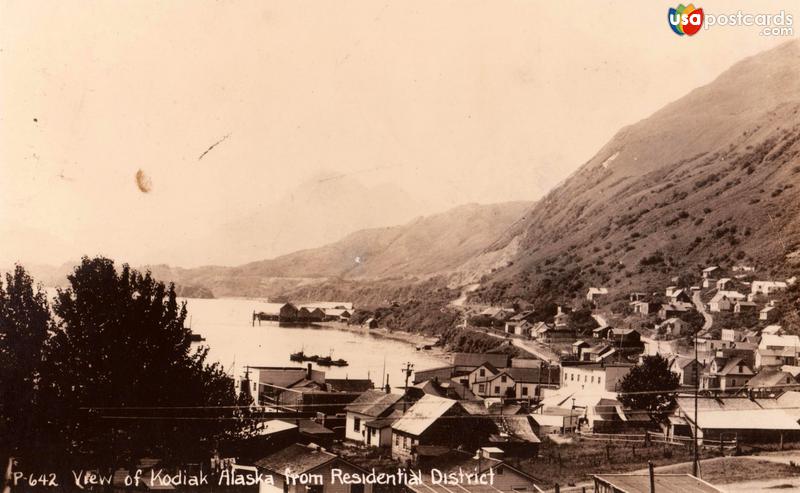 View of Kodiak Alaska from Residential District
