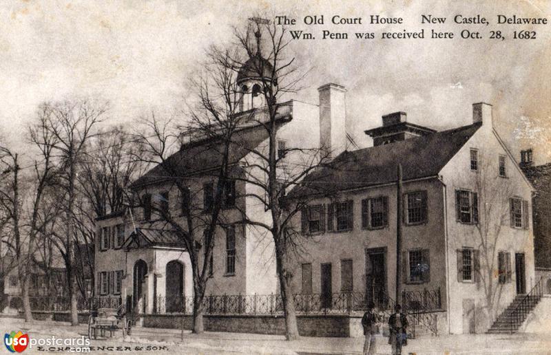 Pictures of New Castle, Delaware, United States: The Old Court House. Wm. Penn was received here Oct. 28, 1682