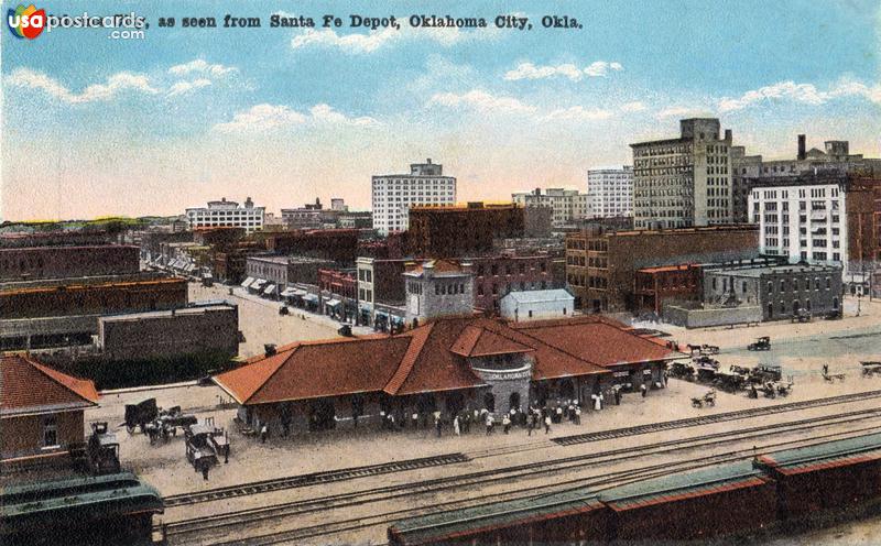 Oklahoma City, as seen from Santa Fe Depot
