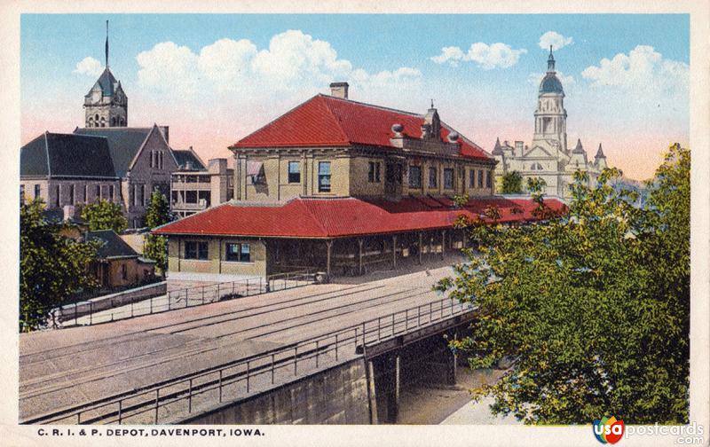 Pictures of Davenport, Iowa, United States: C. R. I. & P. Depot