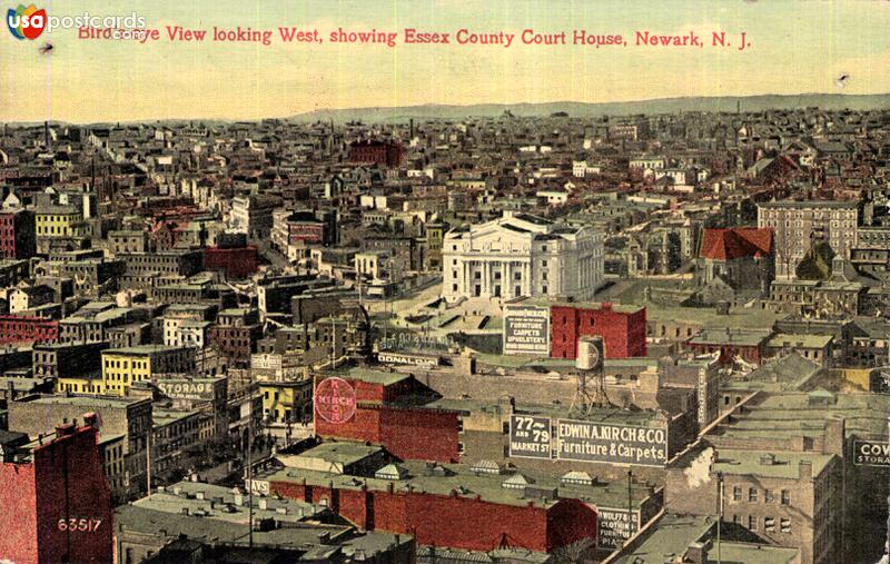 Bird´s-eye View looking West, showing Essex County Court House
